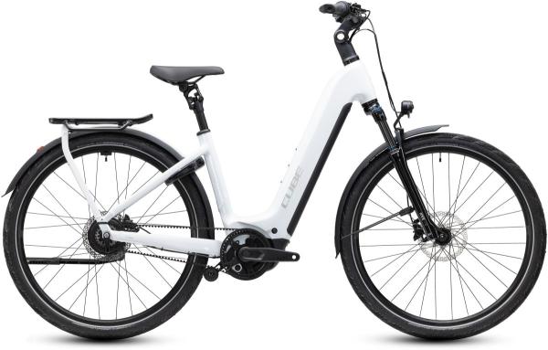 Cube Kathmandu Hybrid Deluxe Pro 800 metallicwhite'n'chrome Gr&ouml;&szlig;e: Easy Entry 62 cm