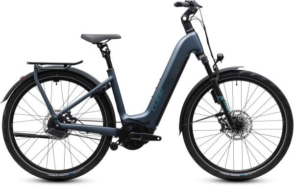 Cube Kathmandu Hybrid Deluxe SLX 800 mineralblue'n'blue Gr&ouml;&szlig;e: Easy Entry 46 cm